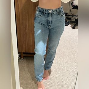 straight leg zara jeans